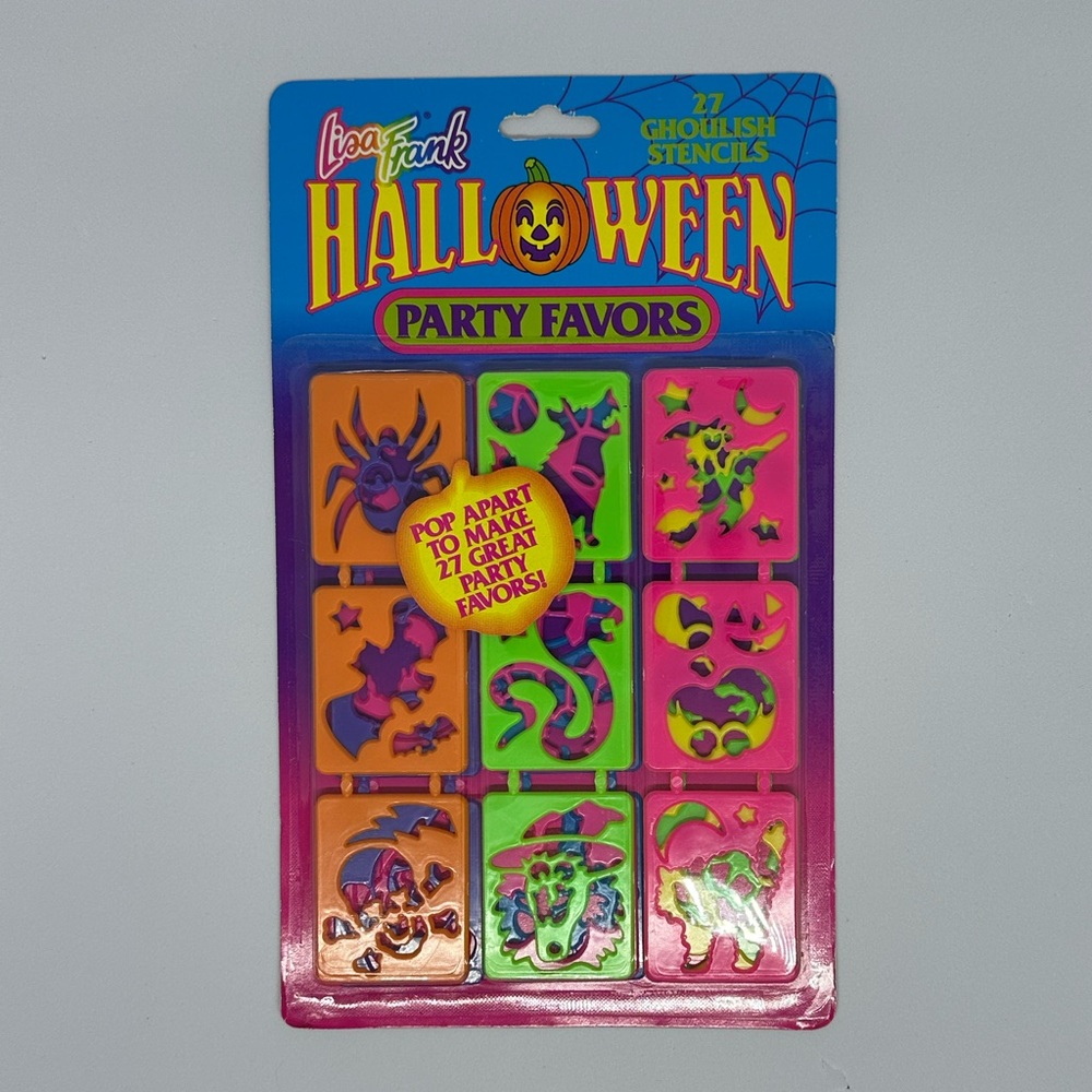 (1) Vintage Lisa Frank 27 Party Favors Ghoulish Stencils
